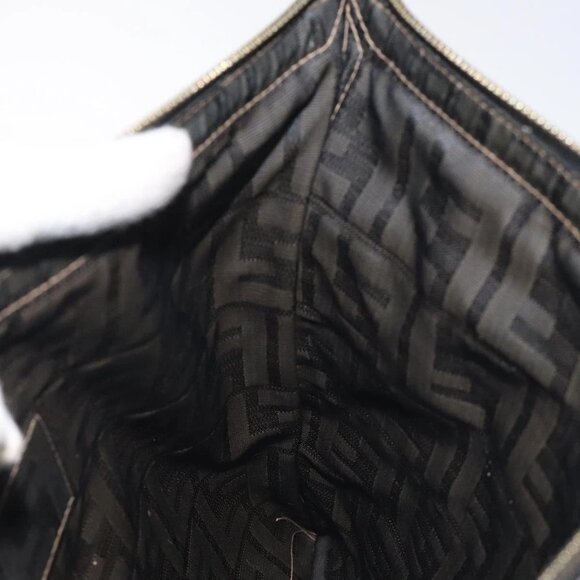 FENDI Zucca Canvas Pouch Black Brown Auth ep9276 - Picture 12 of 15